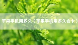 苹果手机用多久（苹果手机用多久会卡）