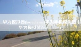 华为模拟器(hwroutesim)华为手机模拟器「华为模拟器(hwroutesim)」